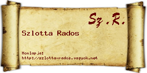 Szlotta Rados névjegykártya